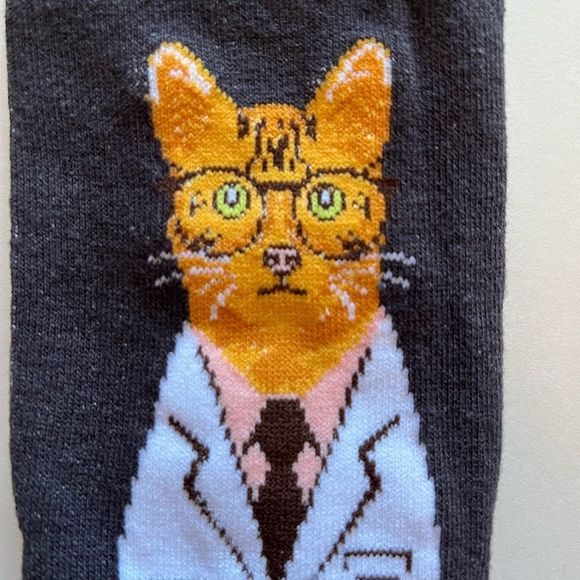 Men's Crew Socks -Health Worker Series- Dr. Cat- NWT - Picture 3 of 5